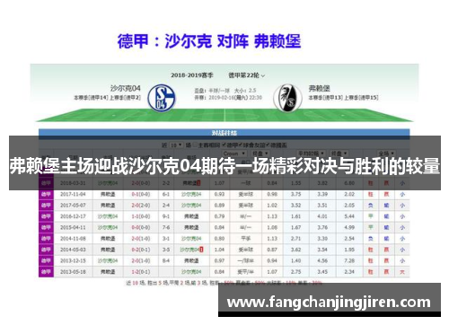 弗赖堡主场迎战沙尔克04期待一场精彩对决与胜利的较量